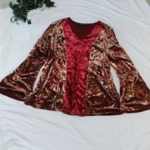 Venezia Velvet Bell Sleeve Top